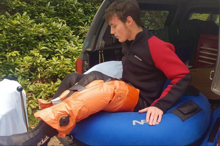 a man sitting in a car